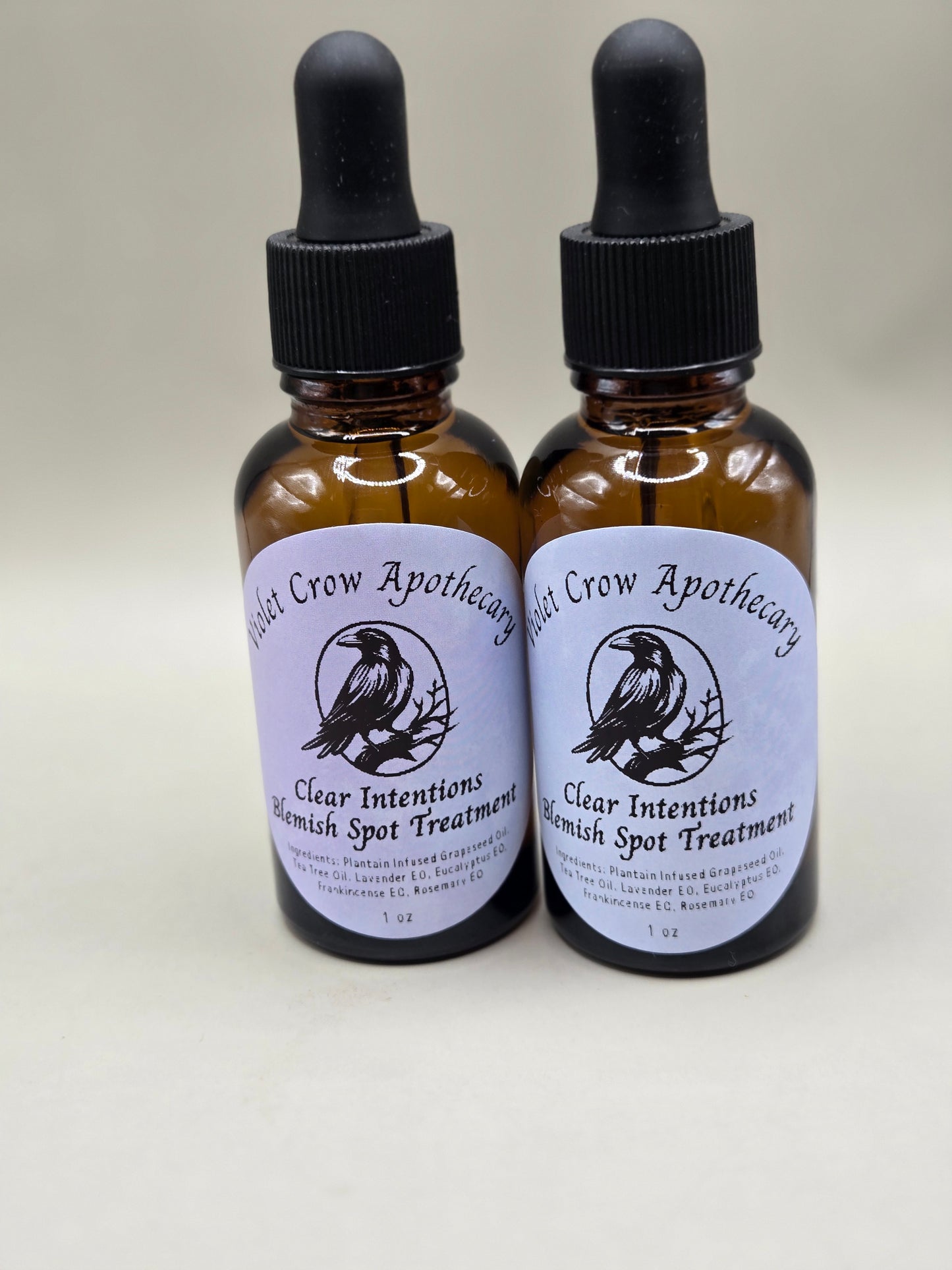 Clear Intentions Blemish Spot Treatment, Herbal Face Oil, Natural Skincare, Apothecary Skin Care, Targeted Spot Oil