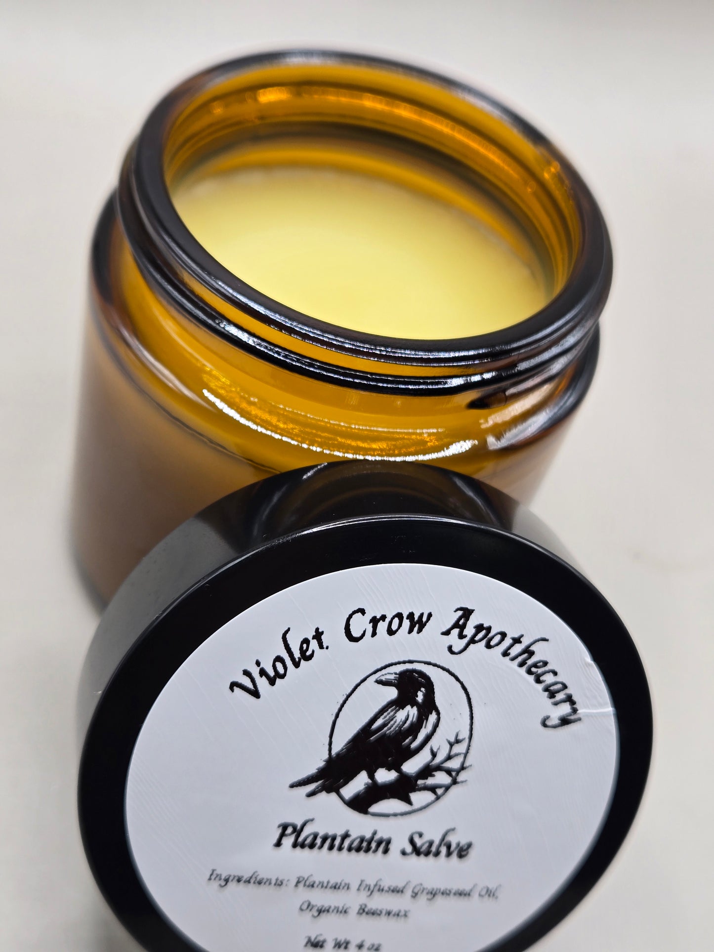 All Natural Plantain Salve: Garden Harvested Plantain with Organic Beeswax