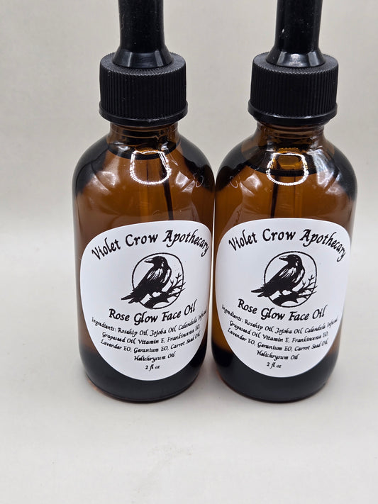 Rose Glow Face Oil (Golden Veil Blend), Botanical Radiance Oil, Natural Skincare, Herbal Face Oil, Hydrating Glow Oil