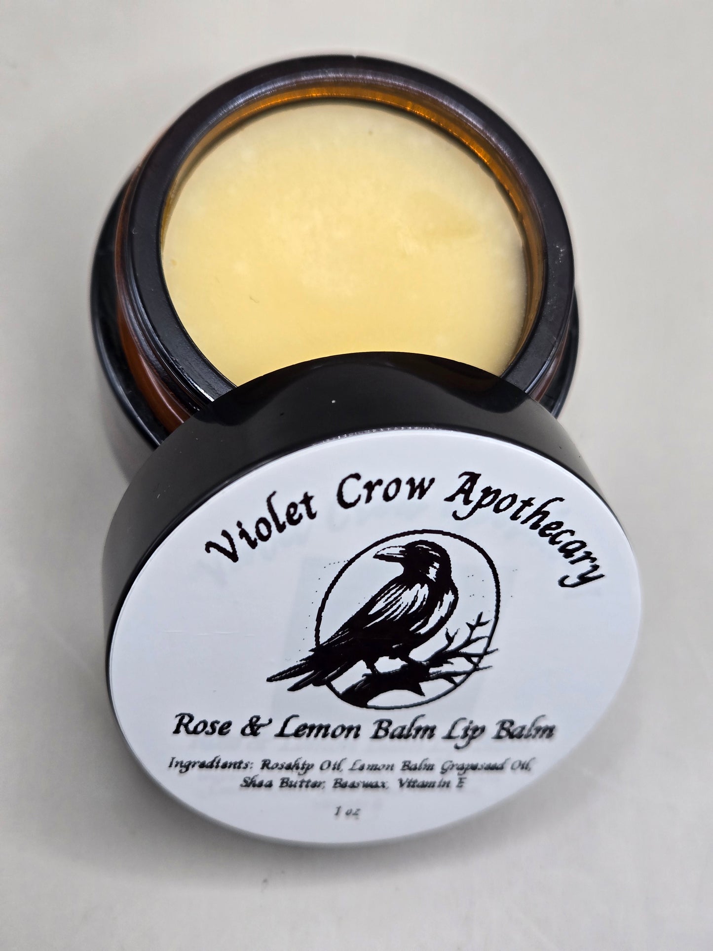 Nourishing Lip Balm | Rose & Lemon Balm Herbal Moisturizer for Dry, Chapped Lips