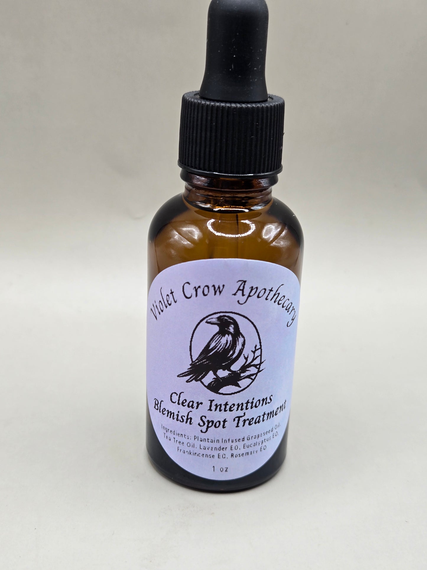 Clear Intentions Blemish Spot Treatment, Herbal Face Oil, Natural Skincare, Apothecary Skin Care, Targeted Spot Oil