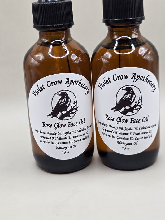 Rose Glow Face Oil (Golden Veil Blend), Botanical Radiance Oil, Natural Skincare, Herbal Face Oil, Hydrating Glow Oil