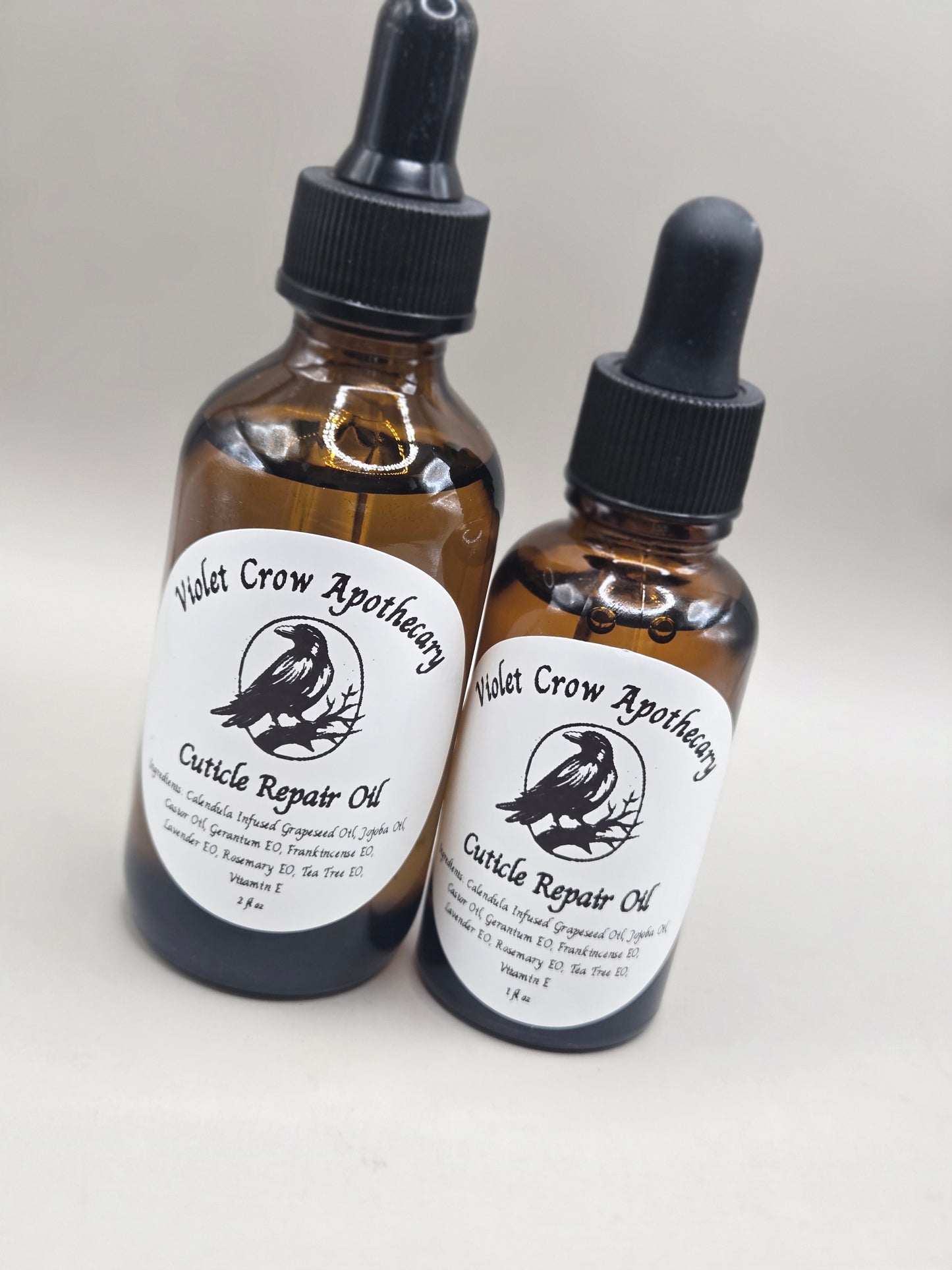 Herbal Cuticle Oil | Calendula Infused Nail & Skin Care | 2oz Dropper Bottle | Essential Oils | Dry Cuticle Repair | Clean Beauty