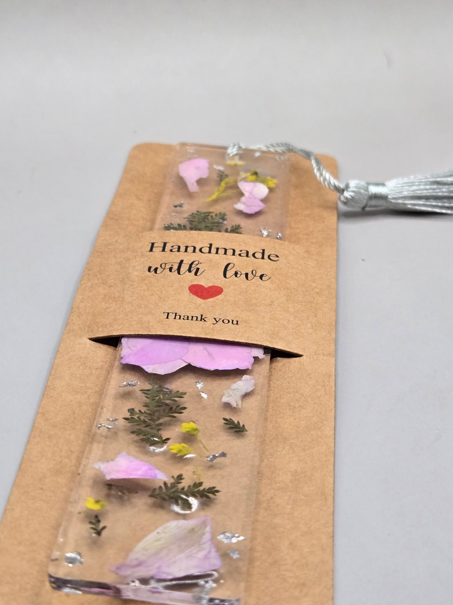 Pressed Flower Resin Bookmark – Handmade Botanical Gift