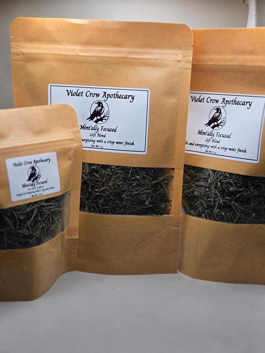 Mintally Focused Herbal Tea – Rosemary Peppermint Clarity Blend (Optional Caffeine-Free)