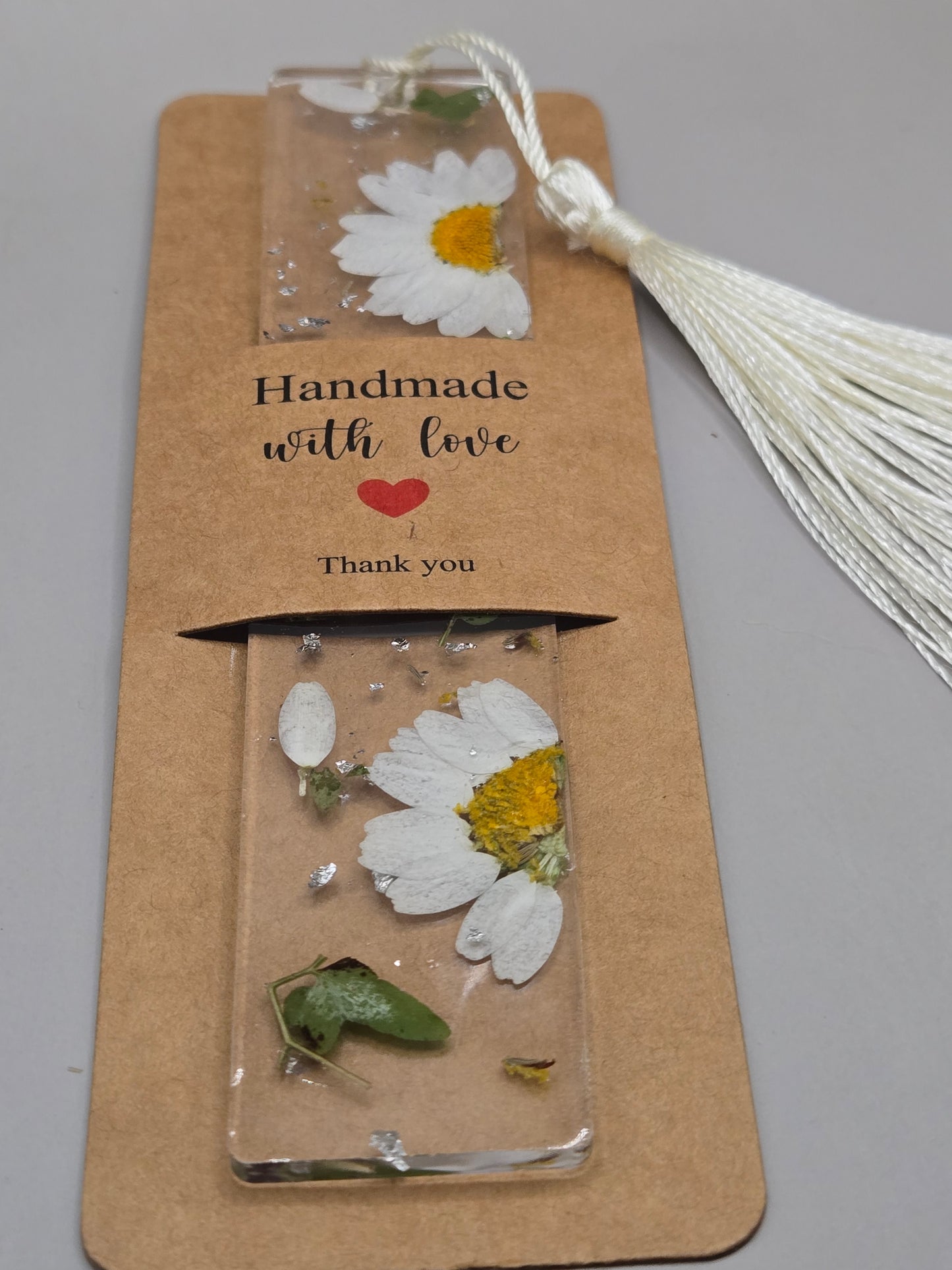 Pressed Flower Resin Bookmark – Handmade Botanical Gift