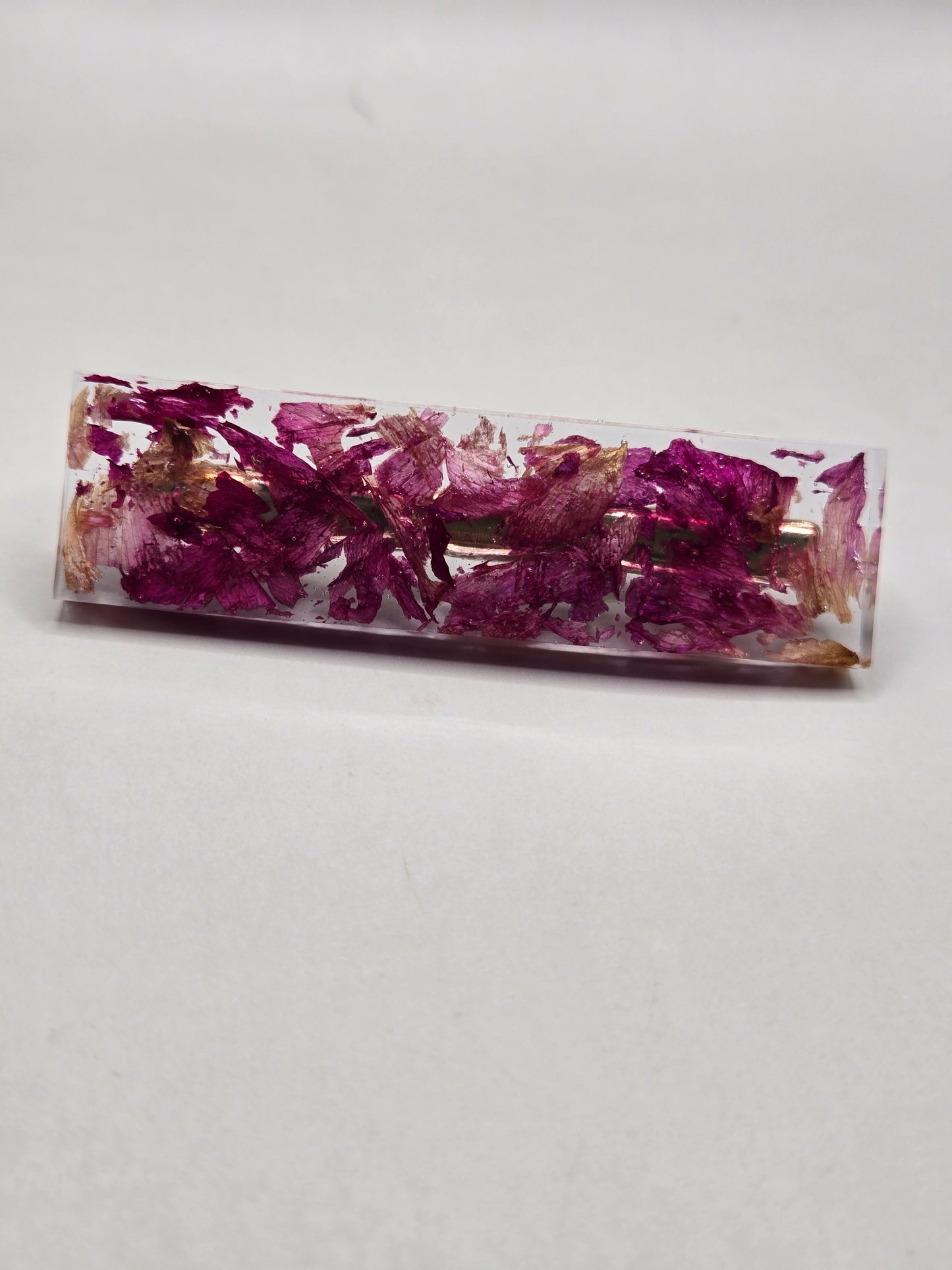 Pressed Flower Hair Clips,  Botanical Resin Barrettes, Handmade Floral Hair Accessories