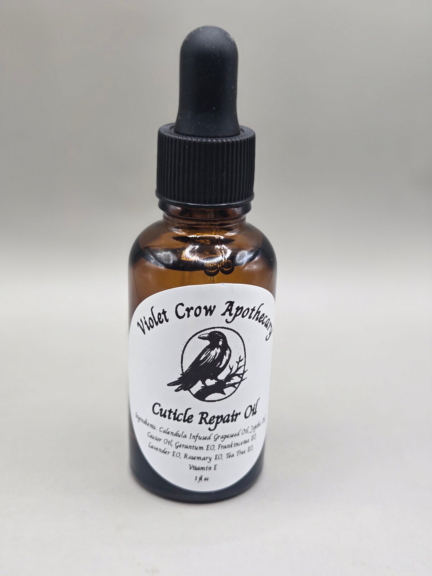 Herbal Cuticle Oil | Calendula Infused Nail & Skin Care | 2oz Dropper Bottle | Essential Oils | Dry Cuticle Repair | Clean Beauty