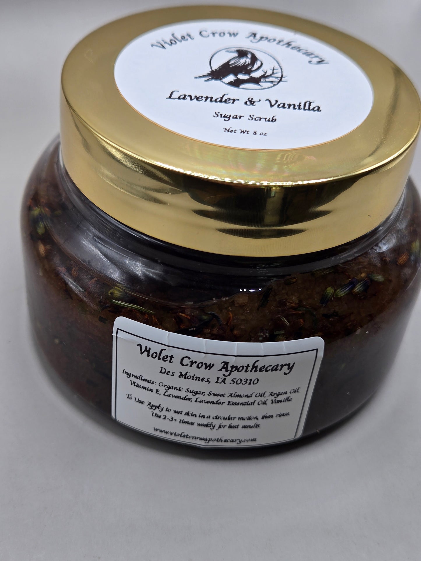 Lavender Vanilla Sugar Scrub – Natural Body Exfoliator with Argan Oil
