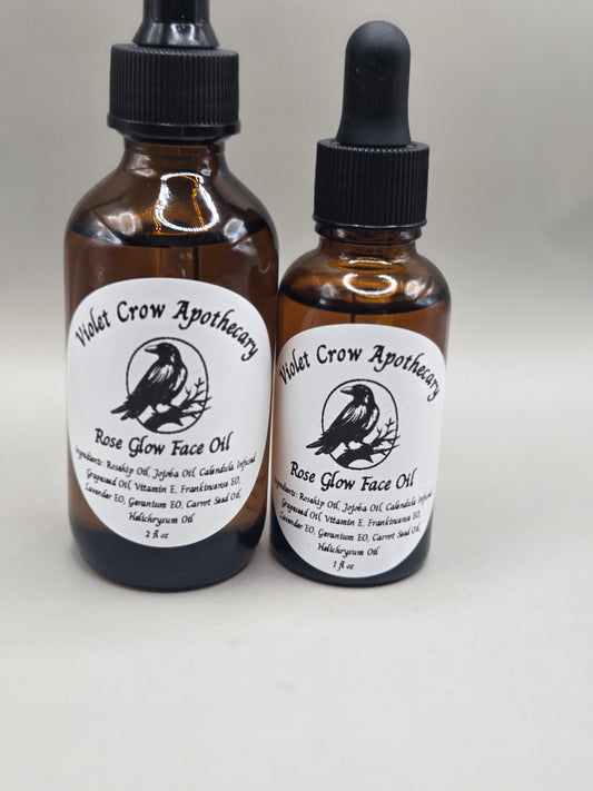 Rose Glow Face Oil, Botanical Radiance Oil, Natural Skincare, Herbal Face Oil, Hydrating Glow Oil