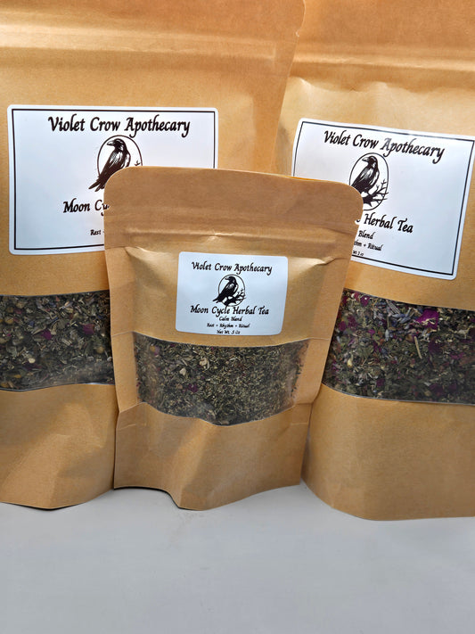 Moon Magic Menstrual Cycle Support Tea – Loose Leaf Herbal Blend with Red Raspberry Leaf | PMS & Hormonal Support