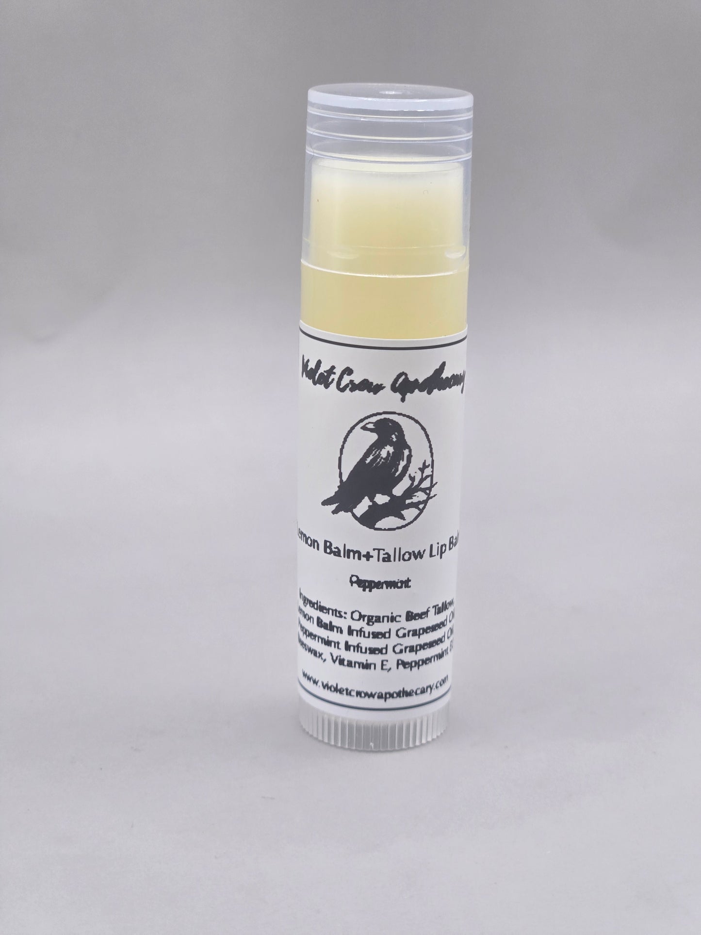 Botanical Tallow Lip Balm | Lemon Balm + Peppermint | Nourishing Herbal Chapstick