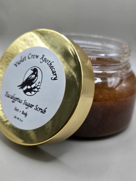 Eucalyptus Sugar Scrub – Natural Exfoliating Body and Foot Scrub