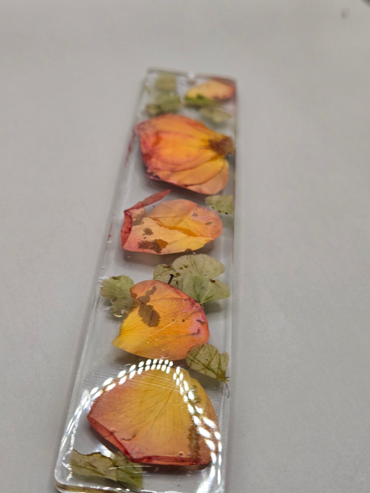 Pressed Flower Resin Bookmark – Handmade Botanical Gift